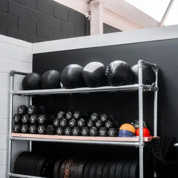Balls and dumbbells equipment