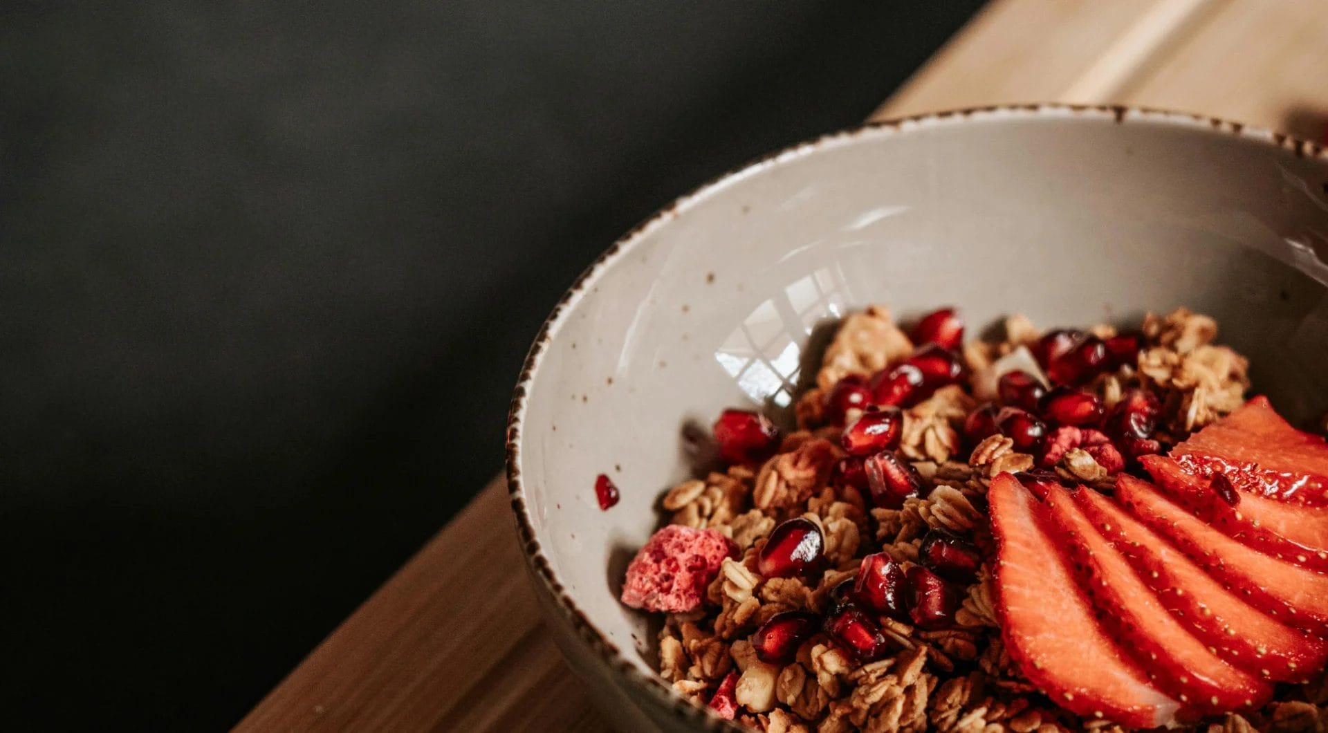 cereal and fruit in a bowl